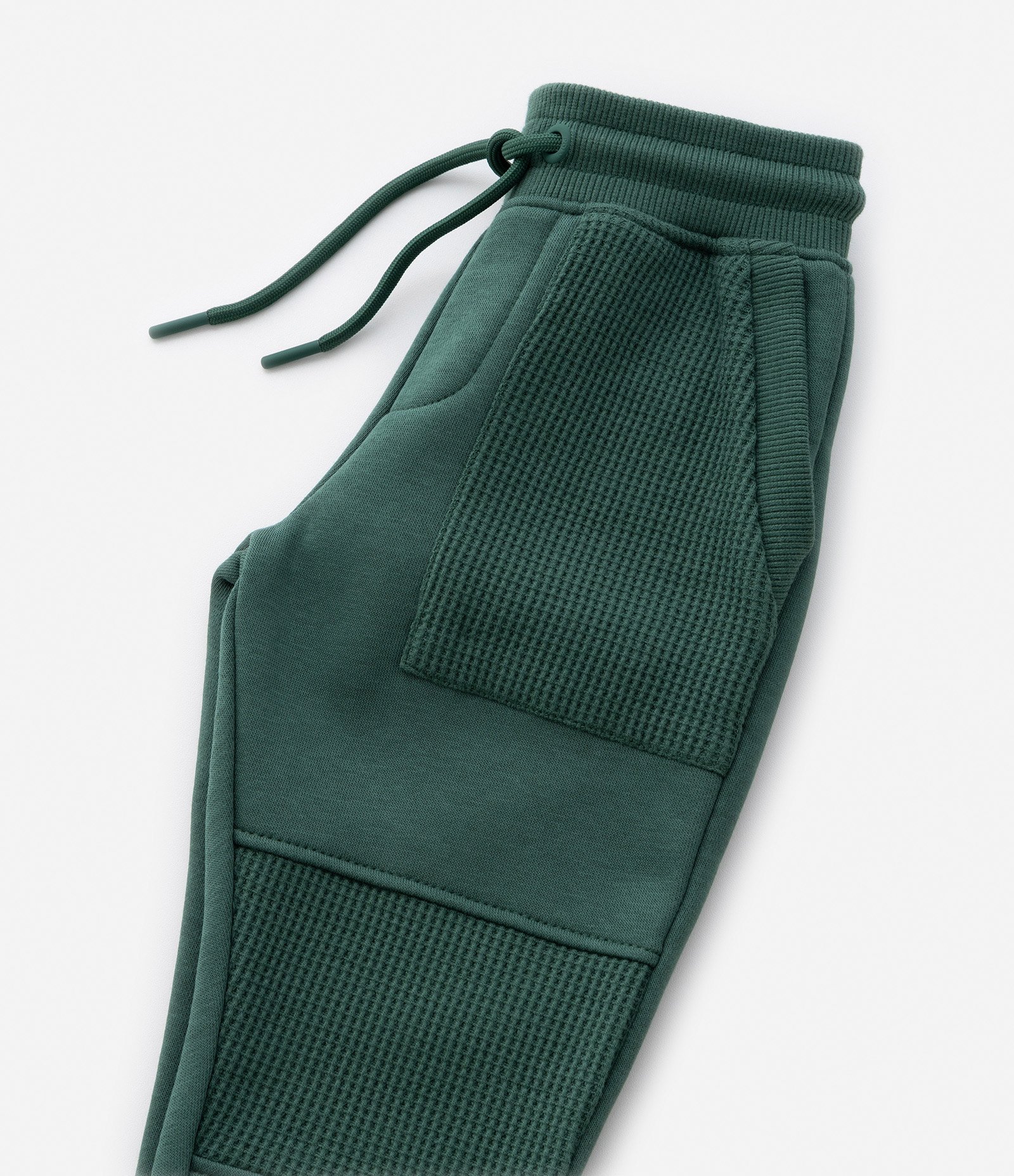 Calça Infantil com Recortes e Texturas - Tam 1 a 6 Anos Verde Escuro 6