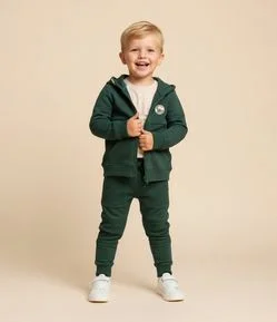 Calça Infantil com Recortes e Texturas - Tam 1 a 6 Anos