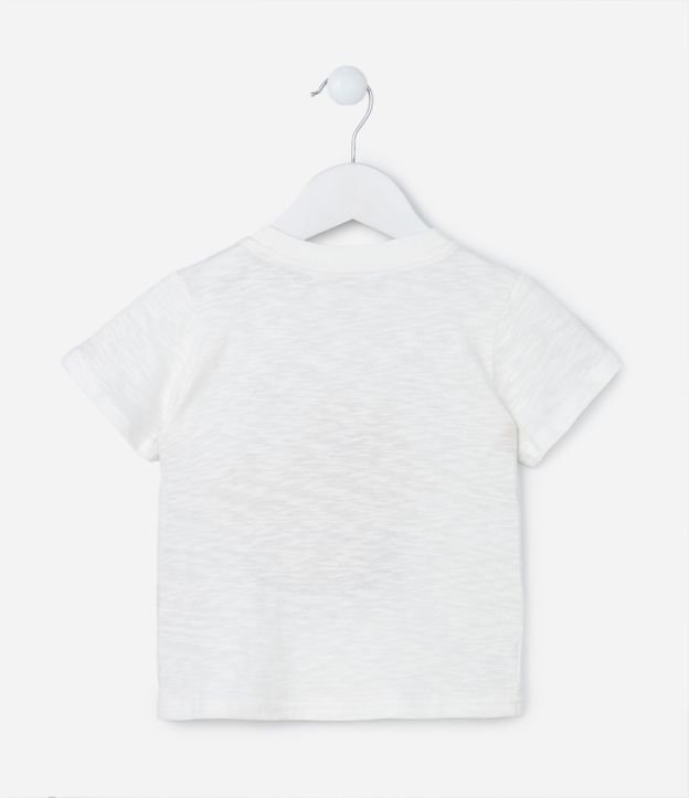 Camiseta Infantil com Estampa Interativa de Trator - Tam 1 a 6 Anos