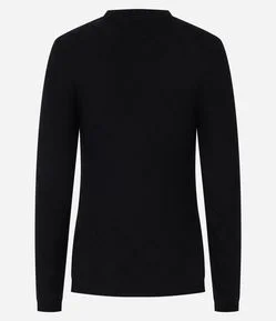 Suéter em Tricô com Gola Redonda e Textura Losângos