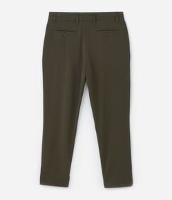 Calça Básica Slim Cropped Alfaiatada com Elastano