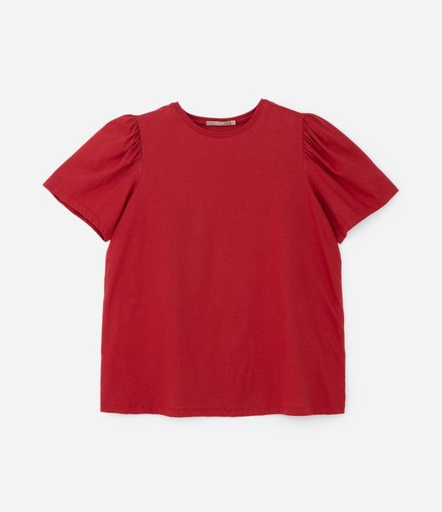 Blusa em Algodão com Manga Bufante Curve & Plus Size