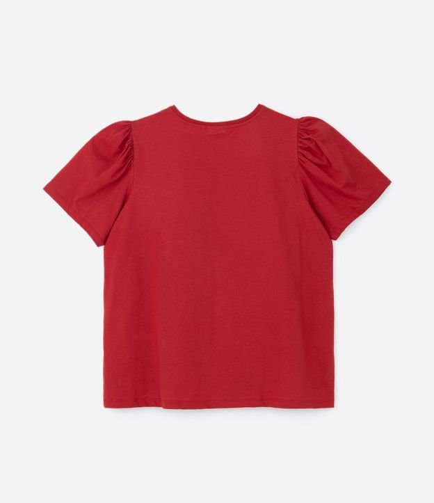 Blusa em Algodão com Manga Bufante Curve & Plus Size