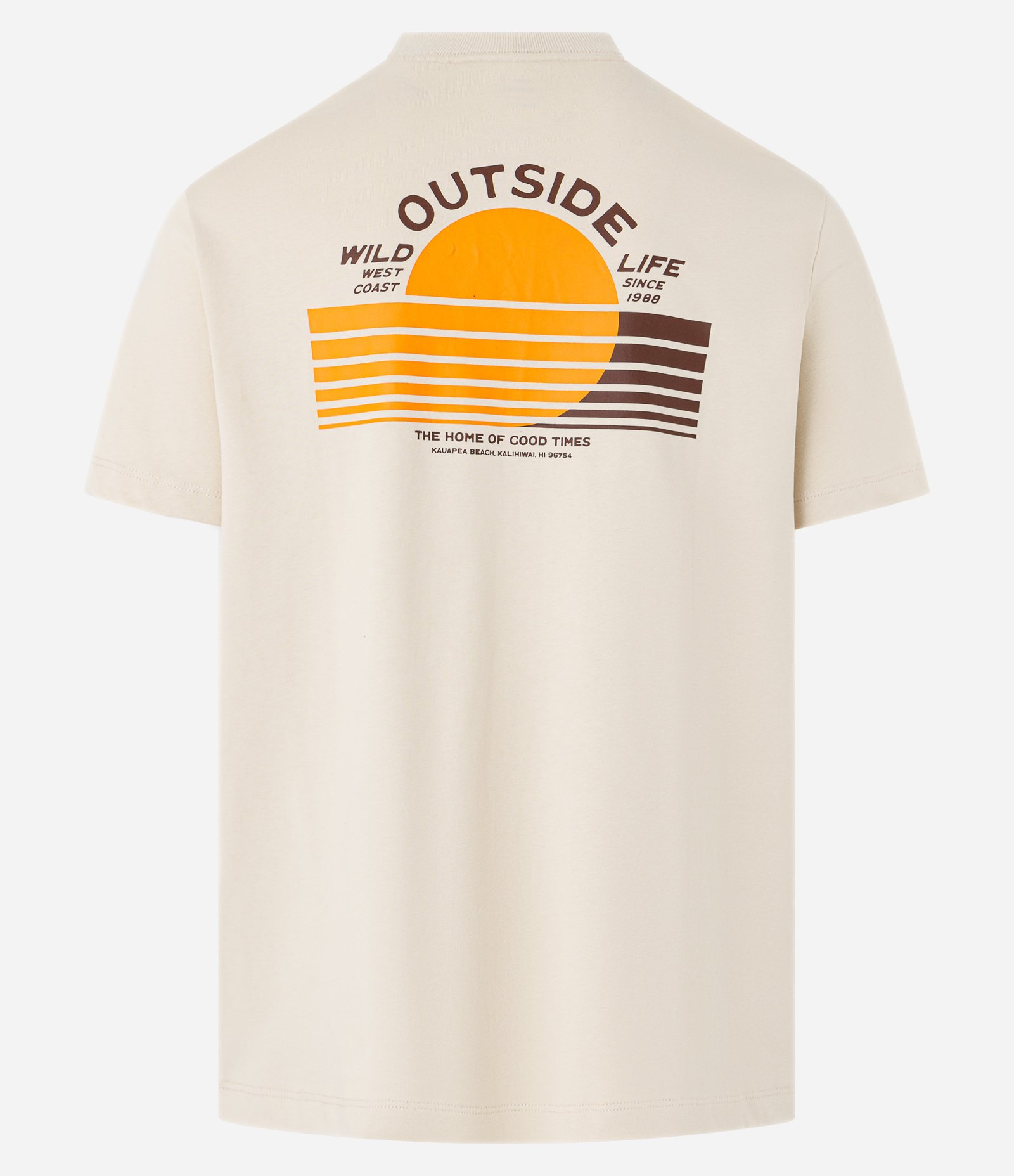 Camiseta Comfort em Malhão com Estampa Wild Outside Life Bege 6