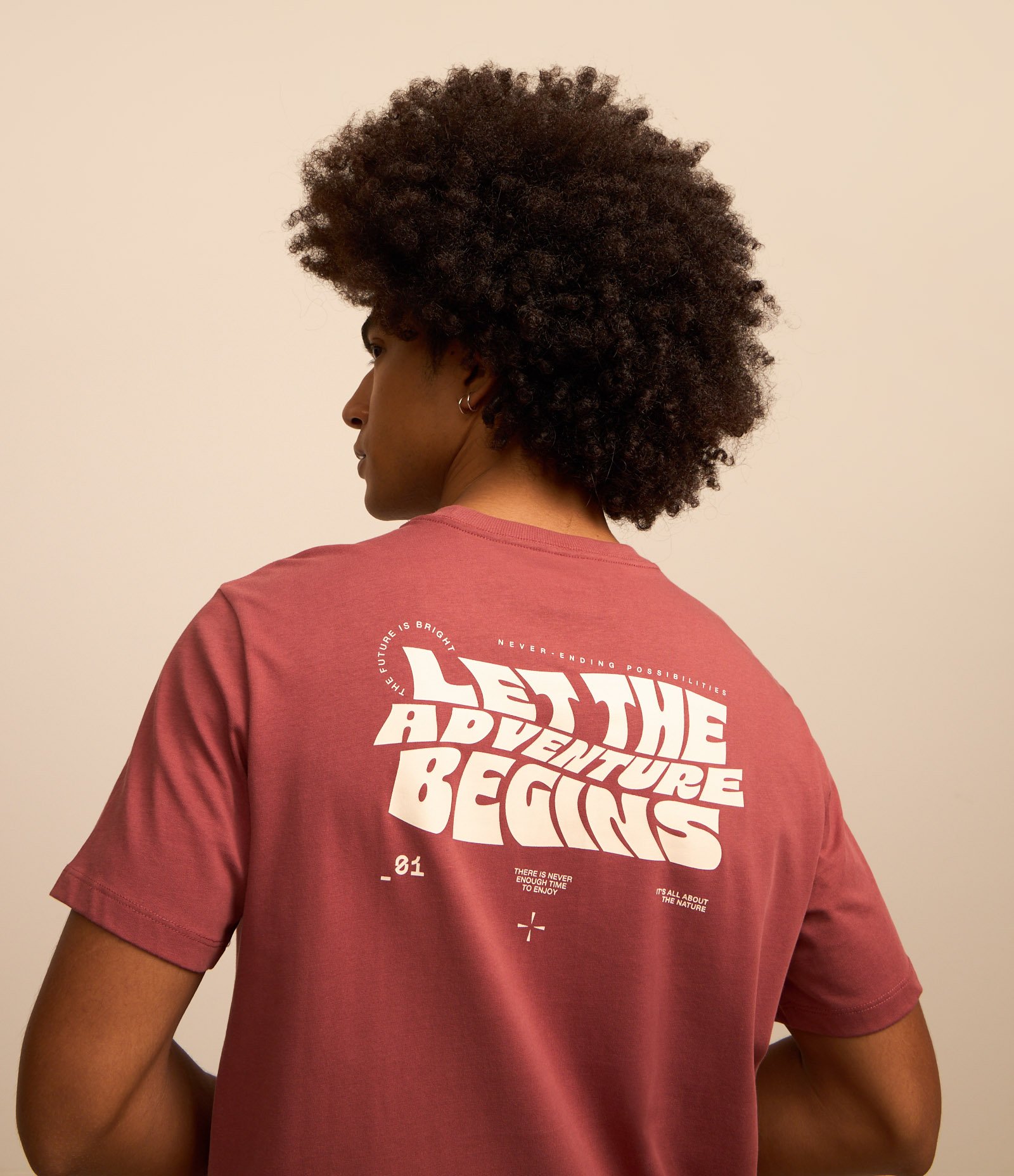 Camiseta Comfort em Algodão com Estampa Lettering Rosa 1