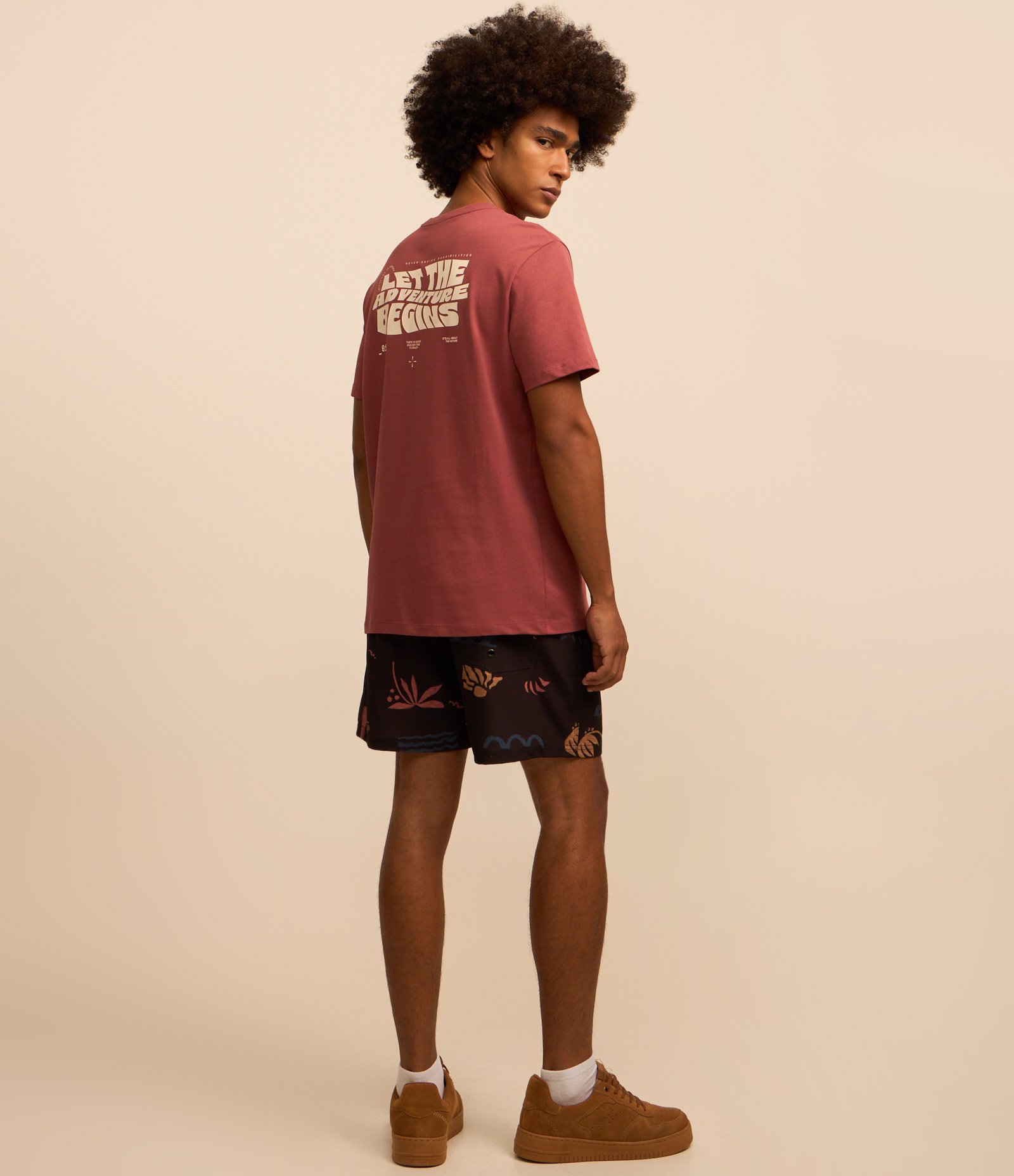 Camiseta Comfort em Algodão com Estampa Lettering Rosa 4