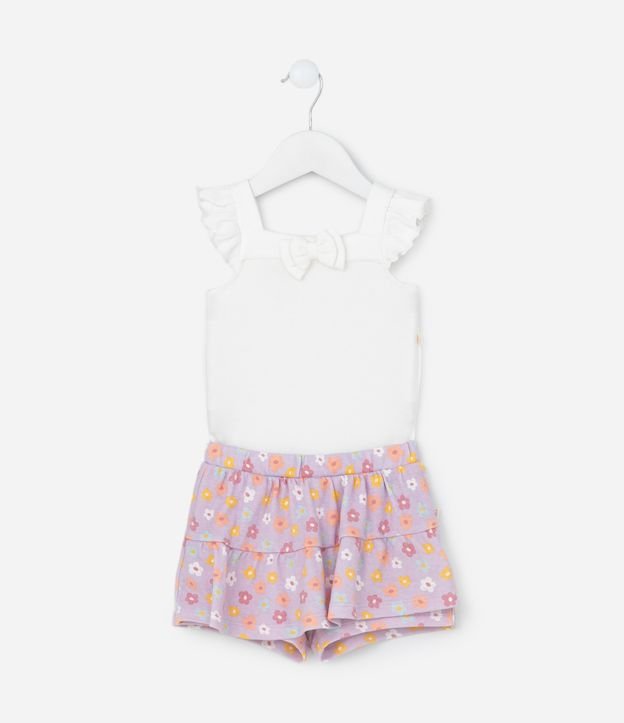 Cor: Branco/Rosa | Tamanho: 0-3M