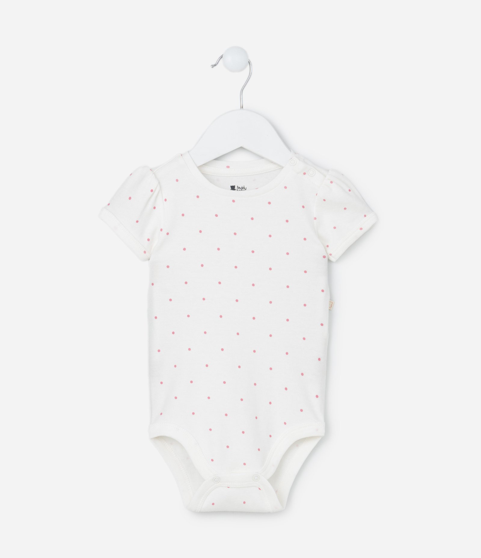 Conjunto Infantil com Bordado Ursinha - Tam 0 a 18 meses Branco/Rosa 7