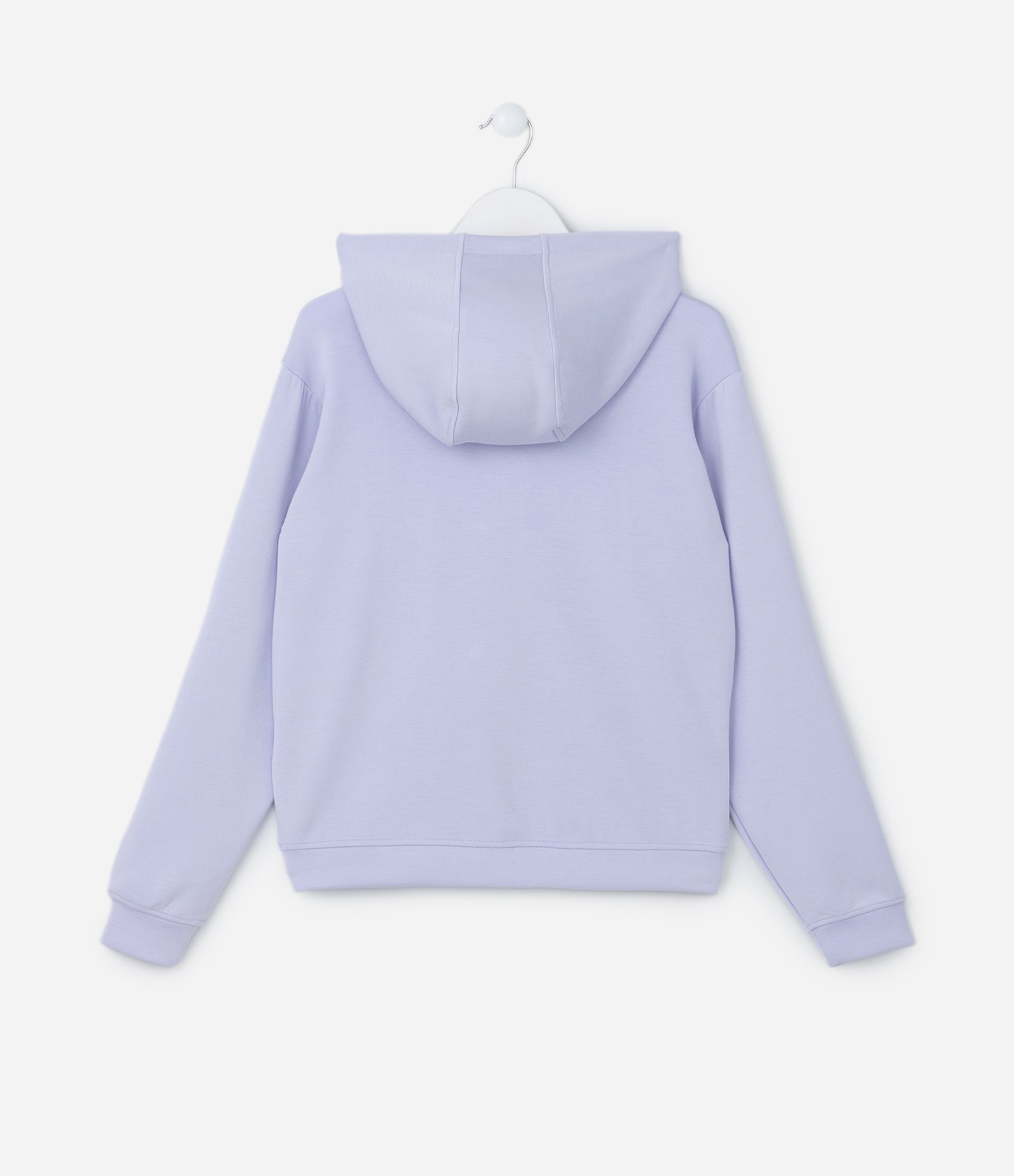 Jaqueta Infantil com Capuz e Viés Contrastantes - Tam 5 a 14 Anos Lilás 2