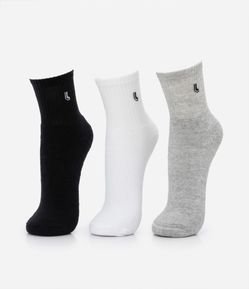 Kit 03 Meias Cano Médio em Seamless Lupo