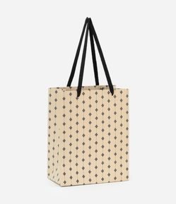 Sacola de Presente Pequena com Mini Flores Estampadas