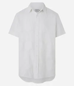 Camisa Regular com Textura Jacquard Floral