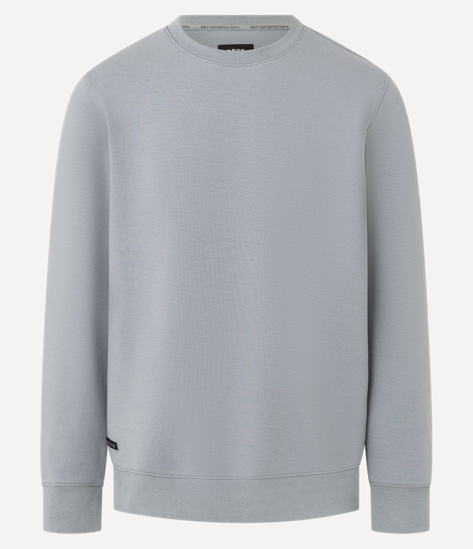 Casaco Fechado Esportivo com Punho Ajustado e Etiqueta Aplicada Cinza 5