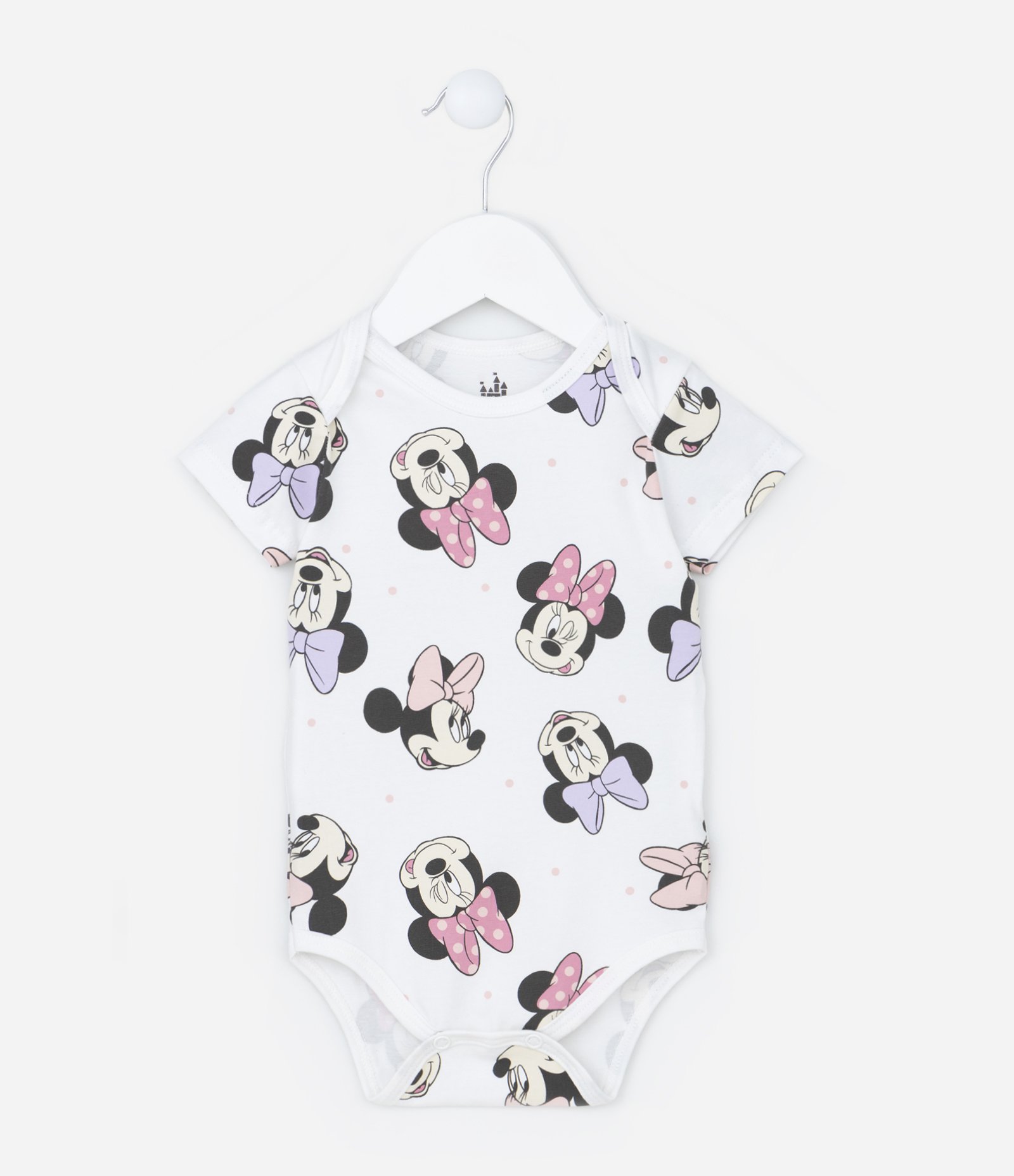 Body Infantil com Estampa Minnie- Tam 0 a 24 meses Branco 1