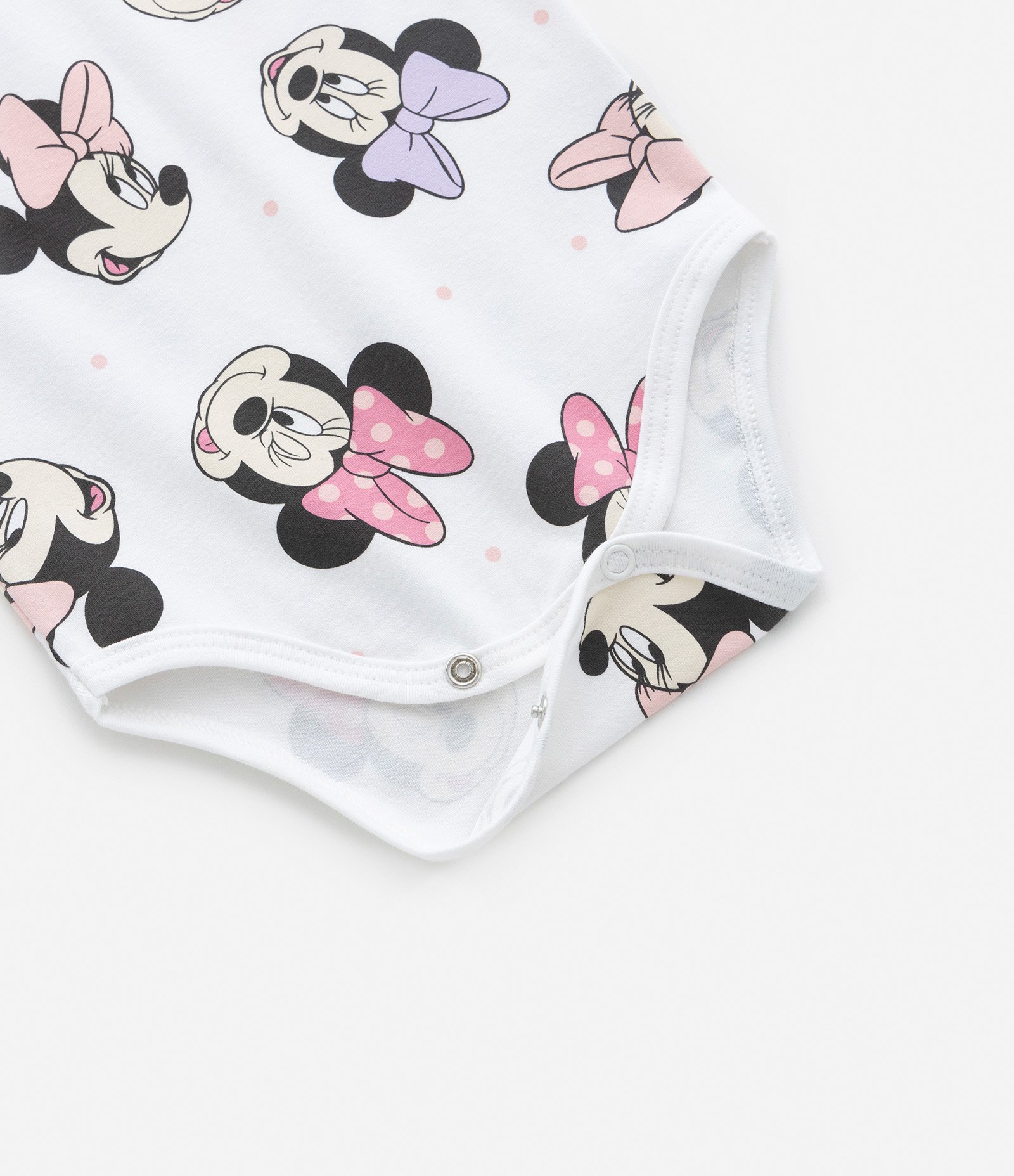Body Infantil com Estampa Minnie- Tam 0 a 24 meses Branco 5