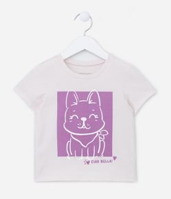 Blusa Infantil em Algodão com Estampa Bulldog - Tam 1 a 5 Anos