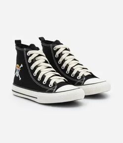 Tênis Abotinado Infantil com Estampa One Piece - Tam 28 ao 37