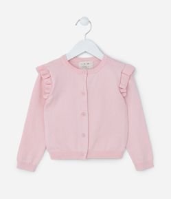 Suéter Infantil em Tricô com Babadinhos - Tam 1 a 5 Anos