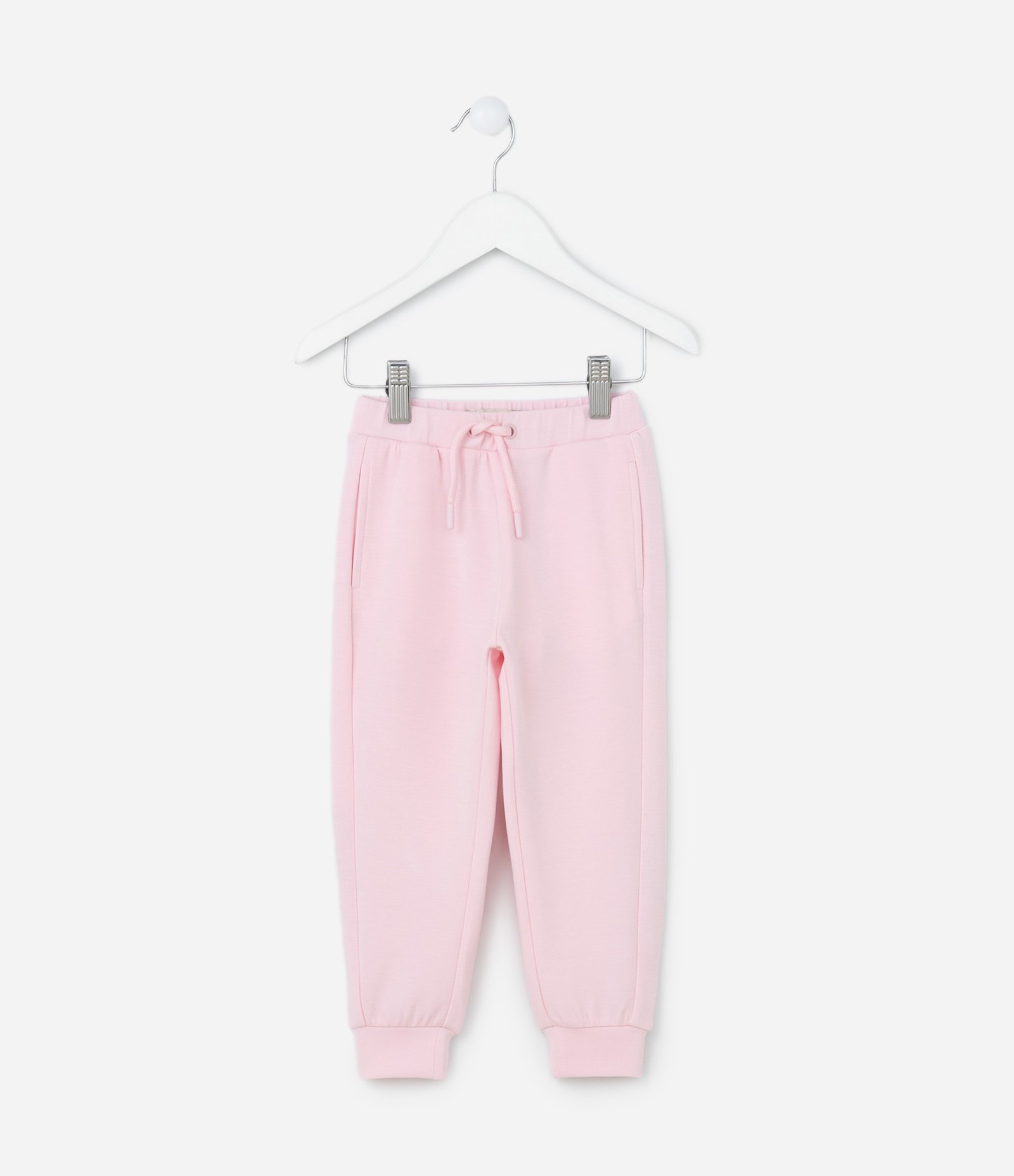 Calça Jogger Infantil em Modal com Recorte Lateral - Tam 1 a 5 Anos Rosa 1
