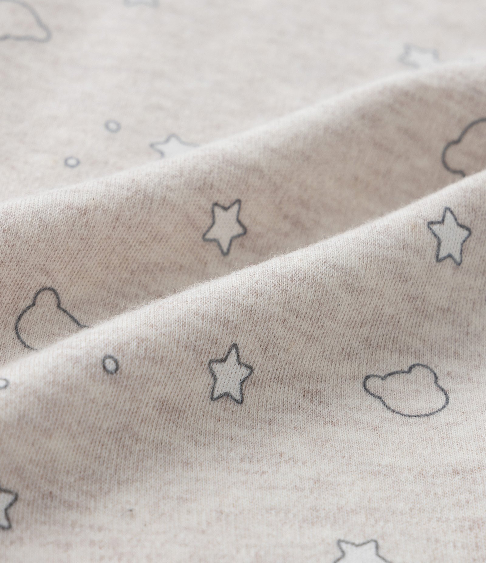 Macacão Infantil em Algodão com Estampa Estrelinhas Off White 3