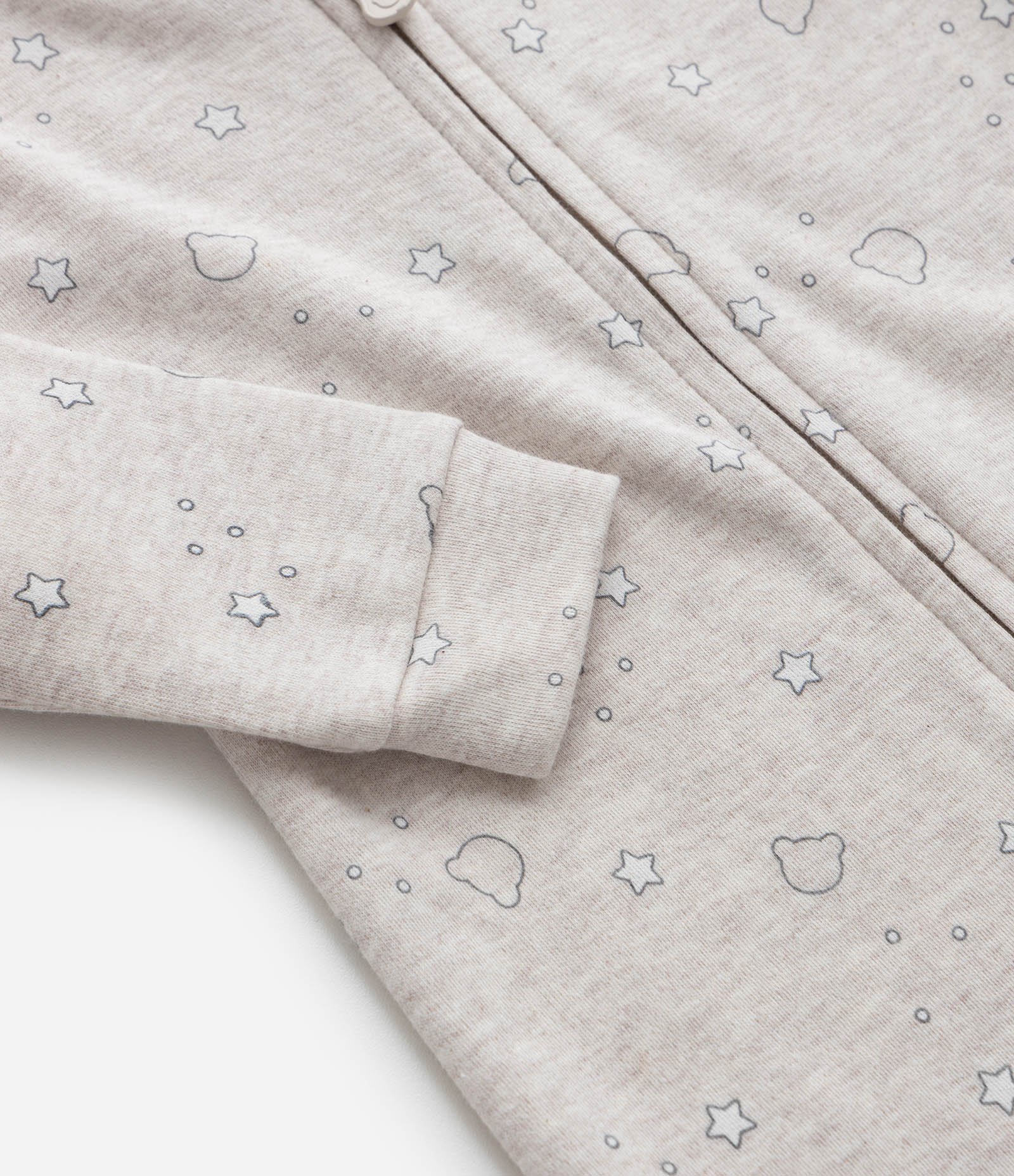 Macacão Infantil em Algodão com Estampa Estrelinhas Off White 5