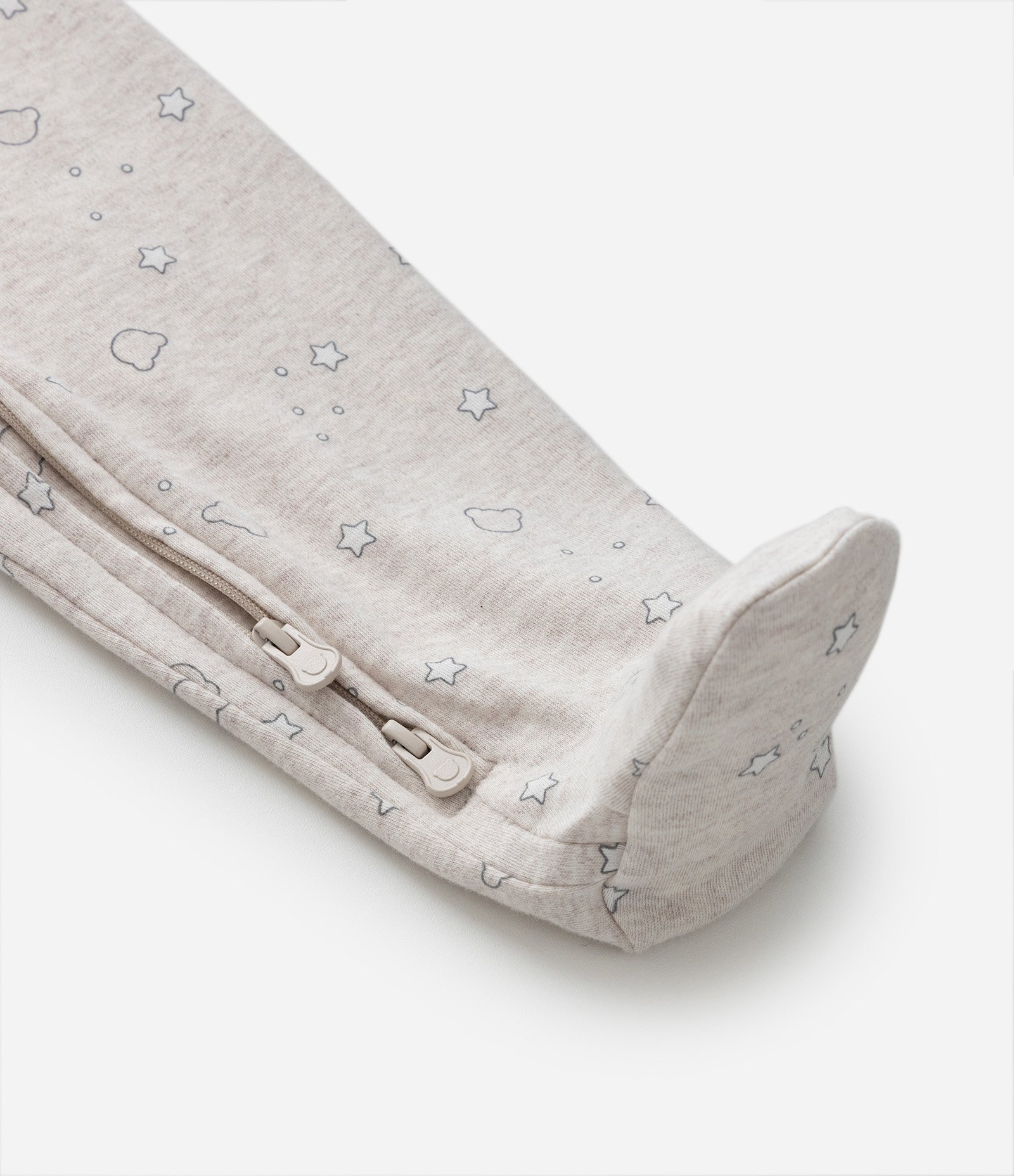 Macacão Infantil em Algodão com Estampa Estrelinhas Off White 6