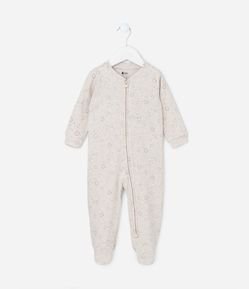 Macacão Infantil em Algodão com Estampa Estrelinhas