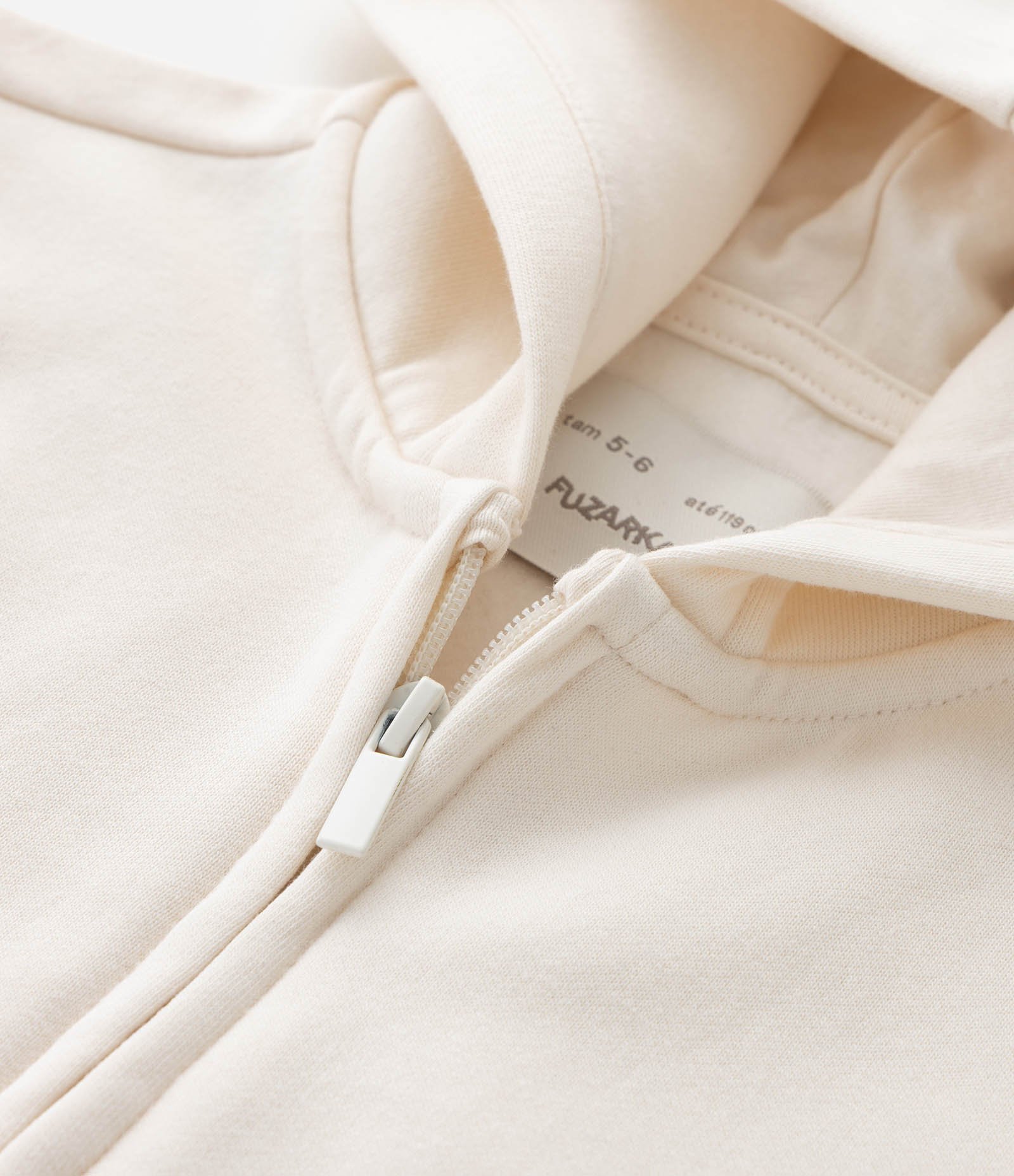 Jaqueta Infantil em Moletom Quentinho com Capuz - Tam 5 a 14 Anos Bege 5