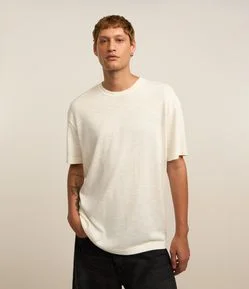 Camiseta Relaxed Básica em Flamê