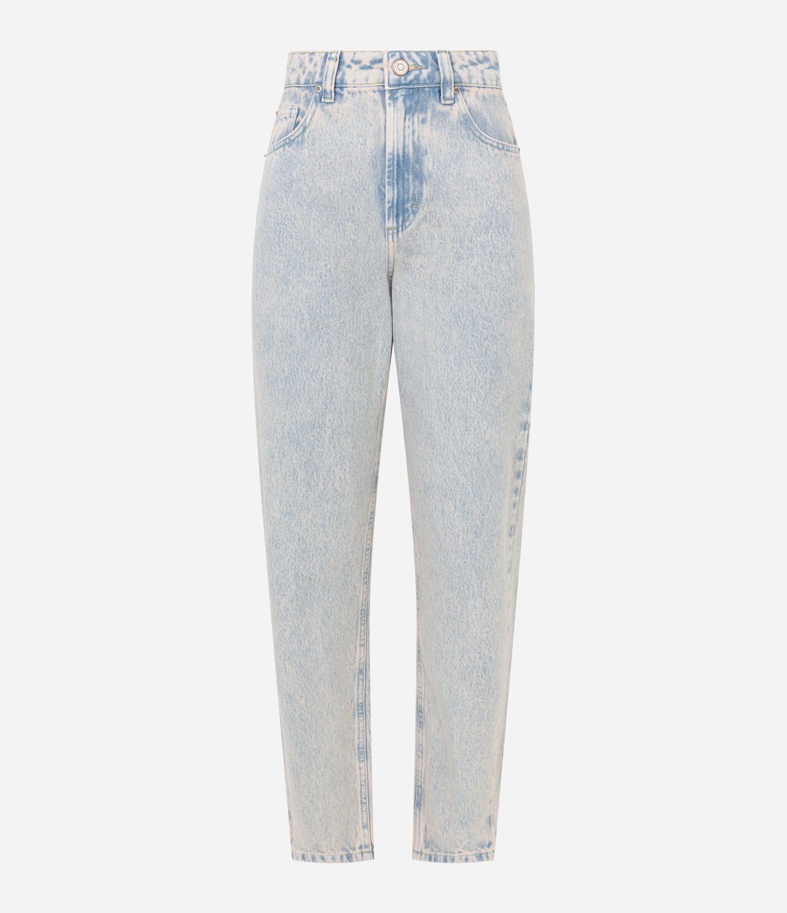 Calça Mom em Jeans com Dirty Washed Azul 5