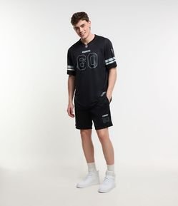 Bermuda Esportiva em Tecnologia Dry Estampa NFL Raiders 60