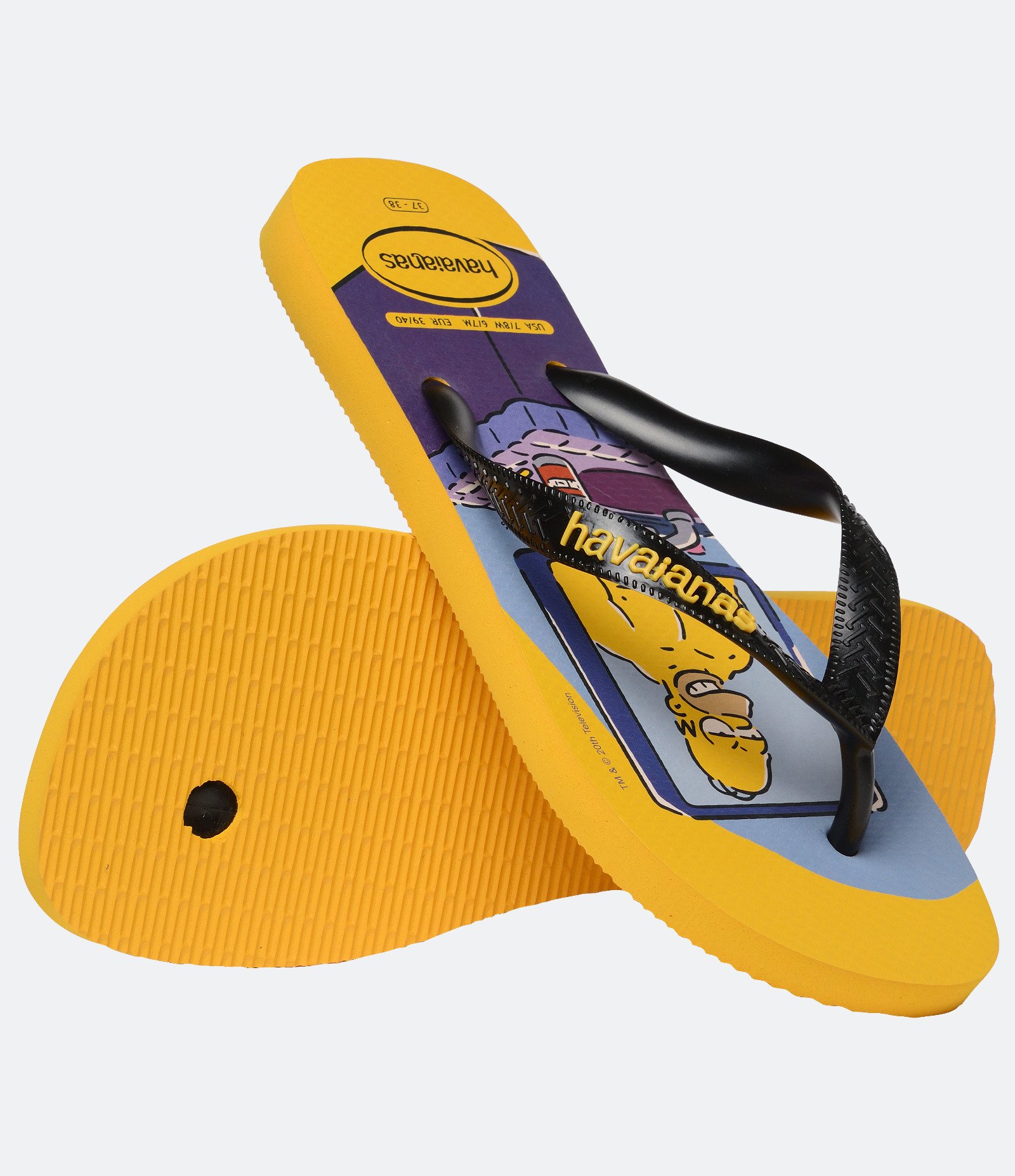 Chinelo Havaianas com Estampa The Simpsons Amarelo 4