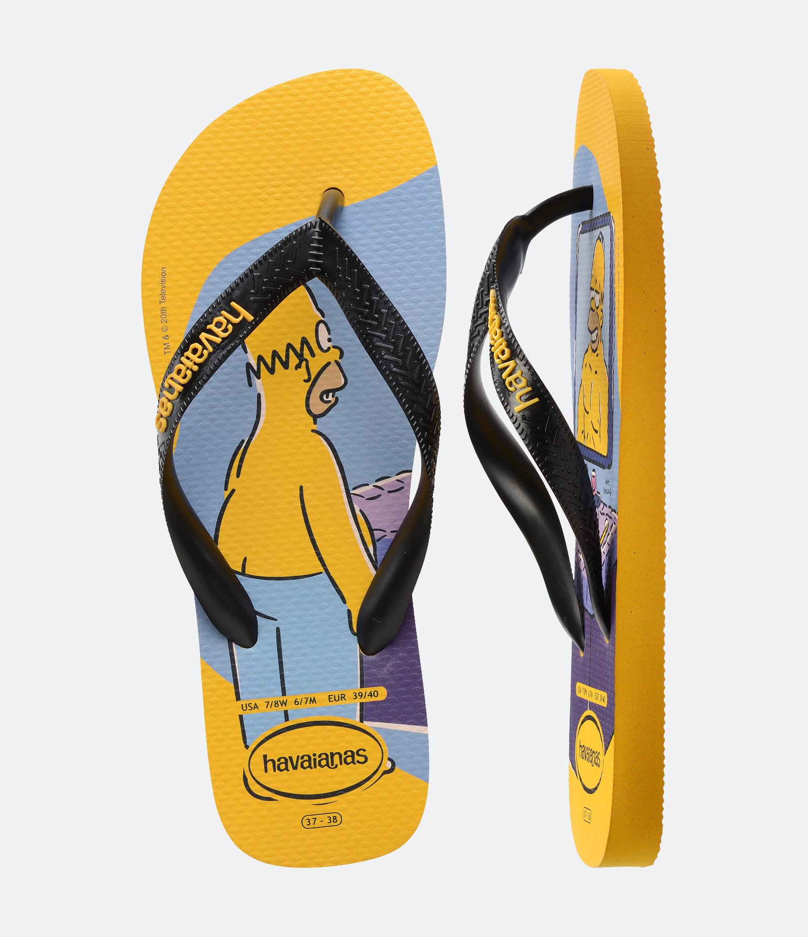 Chinelo Havaianas com Estampa The Simpsons Amarelo 5