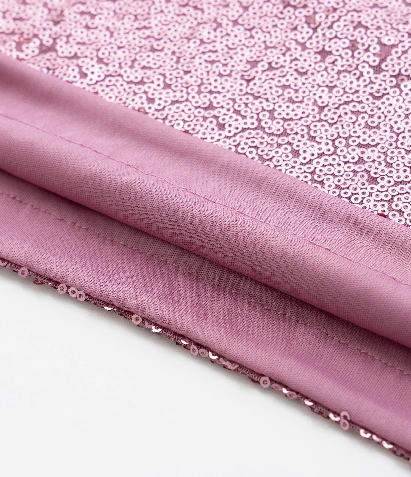 Regata Cropped Infantil em Paetê - Tam 5 a 14 Anos Rosa 4