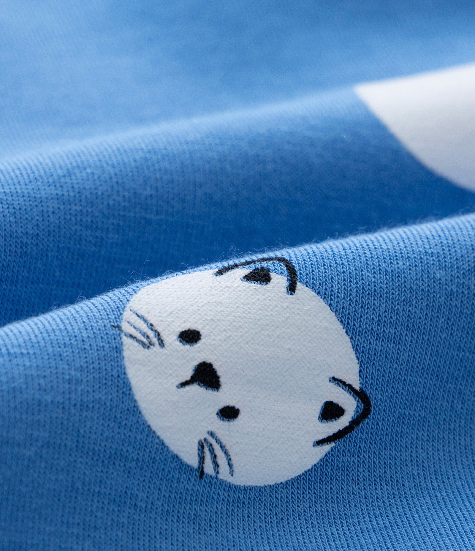 Blusão Infantil em Modal com Estampa de Bolinhas e Gatinhos - Tam 1 a 5 Anos Azul 3