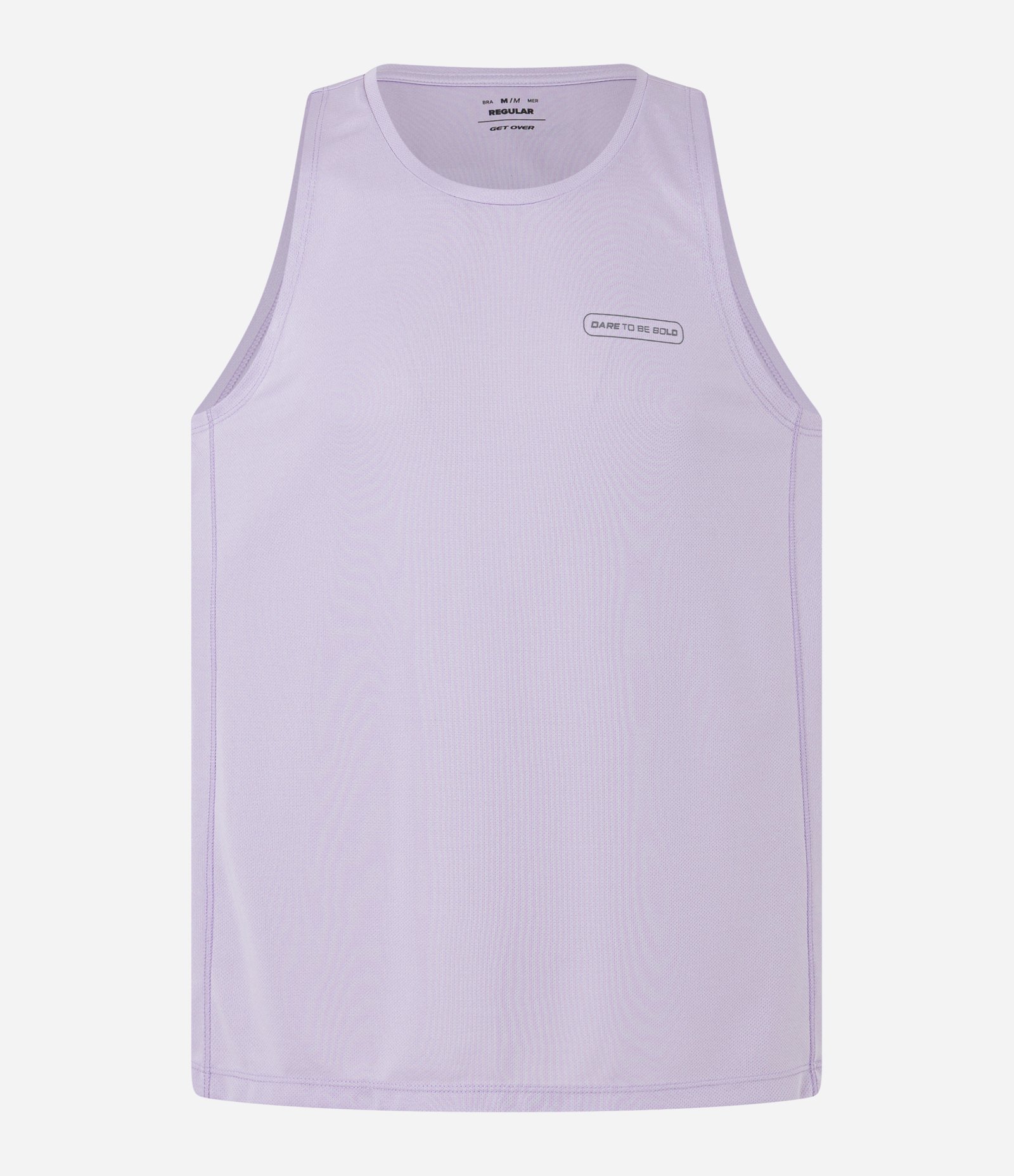 Regata Regular Esportiva com Estampa Lettering Lilás 5