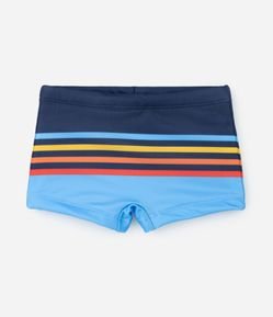 Sunga Boxer Infantil com Estampa de Listras - Tam 5 a 14 Anos