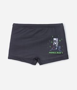 Sunga Boxer Infantil com Estampa Minecraft - Tam 5 a 14 Anos