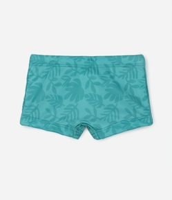 Sunga Boxer Infantil em Microfibra com Estampa de Folhagem - Tam 2 ao 4 anos