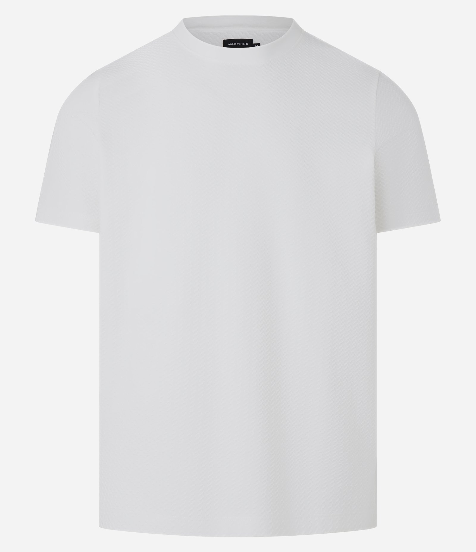 Camiseta Básica em Algodão com Textura Branco 4