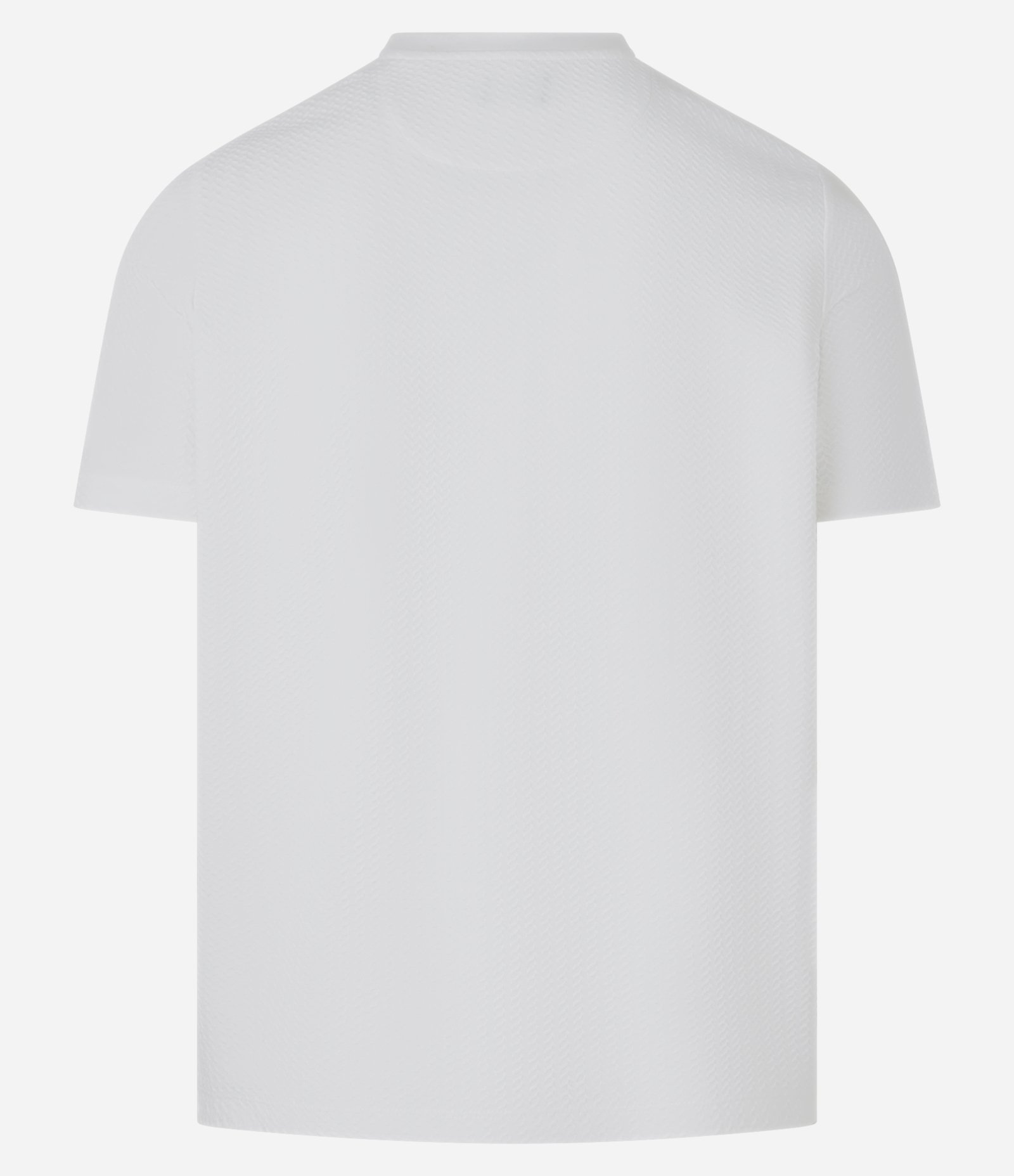 Camiseta Básica em Algodão com Textura Branco 6