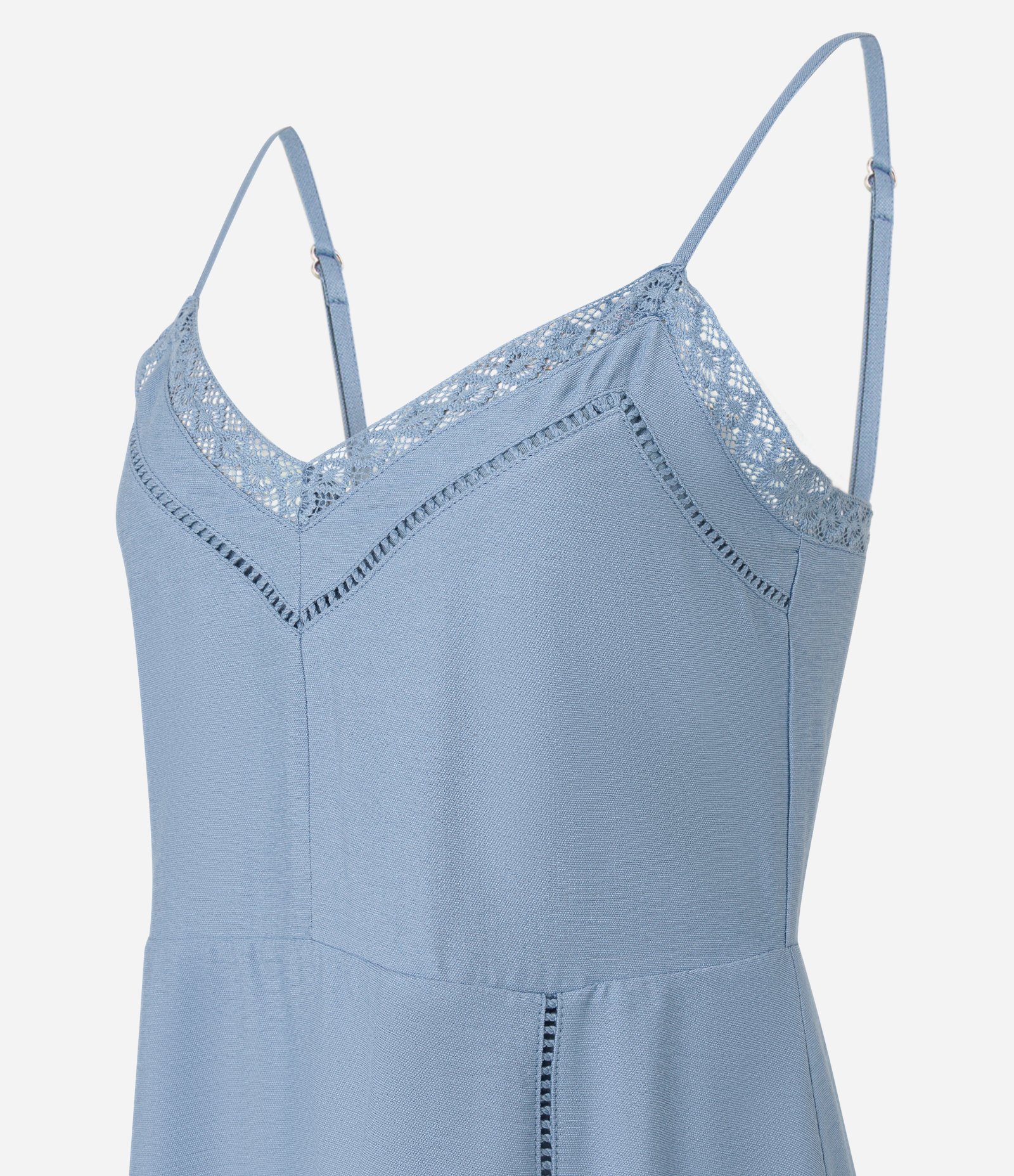 Vestido Curto em Viscose com Detalhe no Busto Azul 6