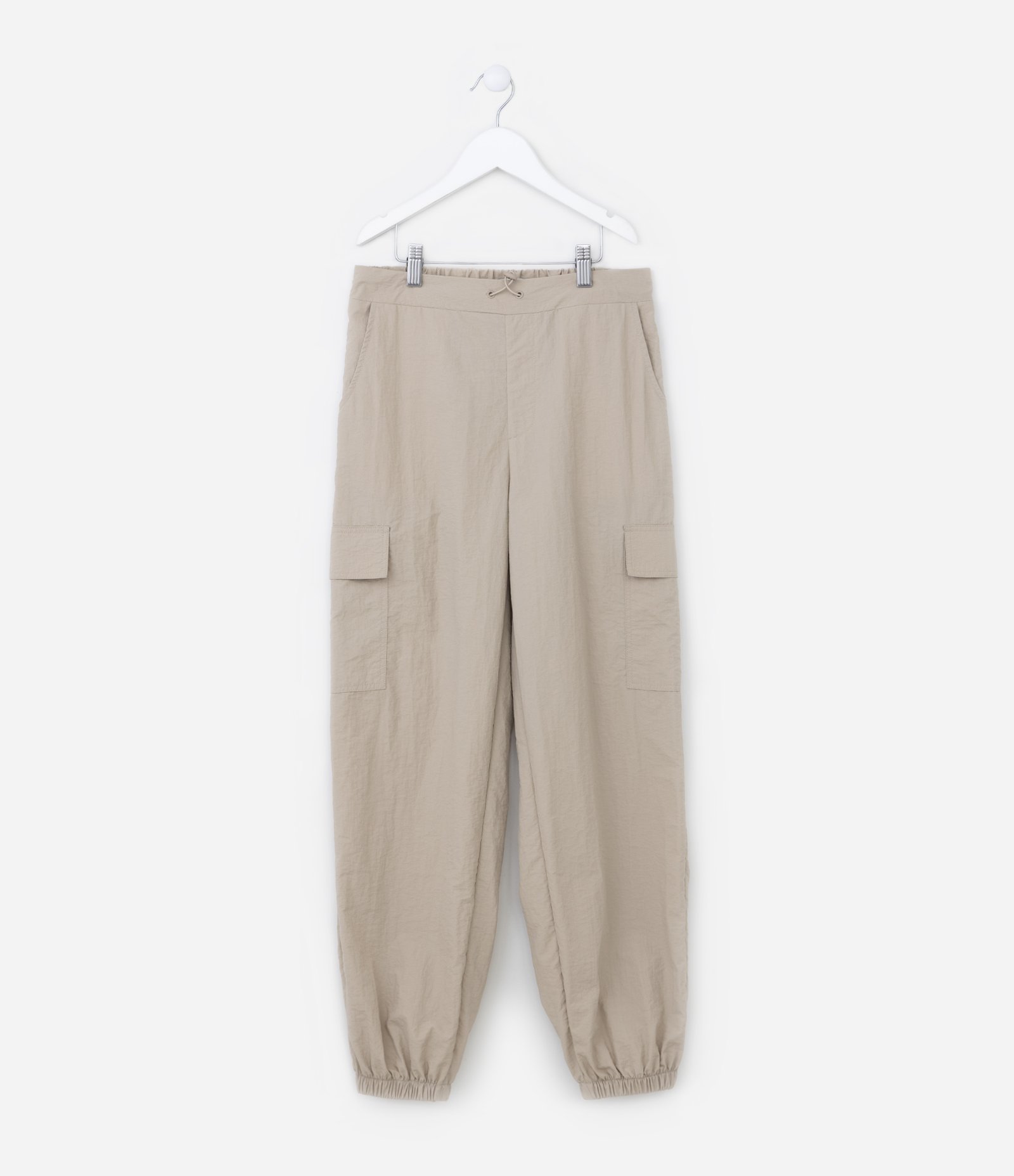 Calça Parachute Infantil com Bolsos - Tam 5 a 14 Anos Bege 1