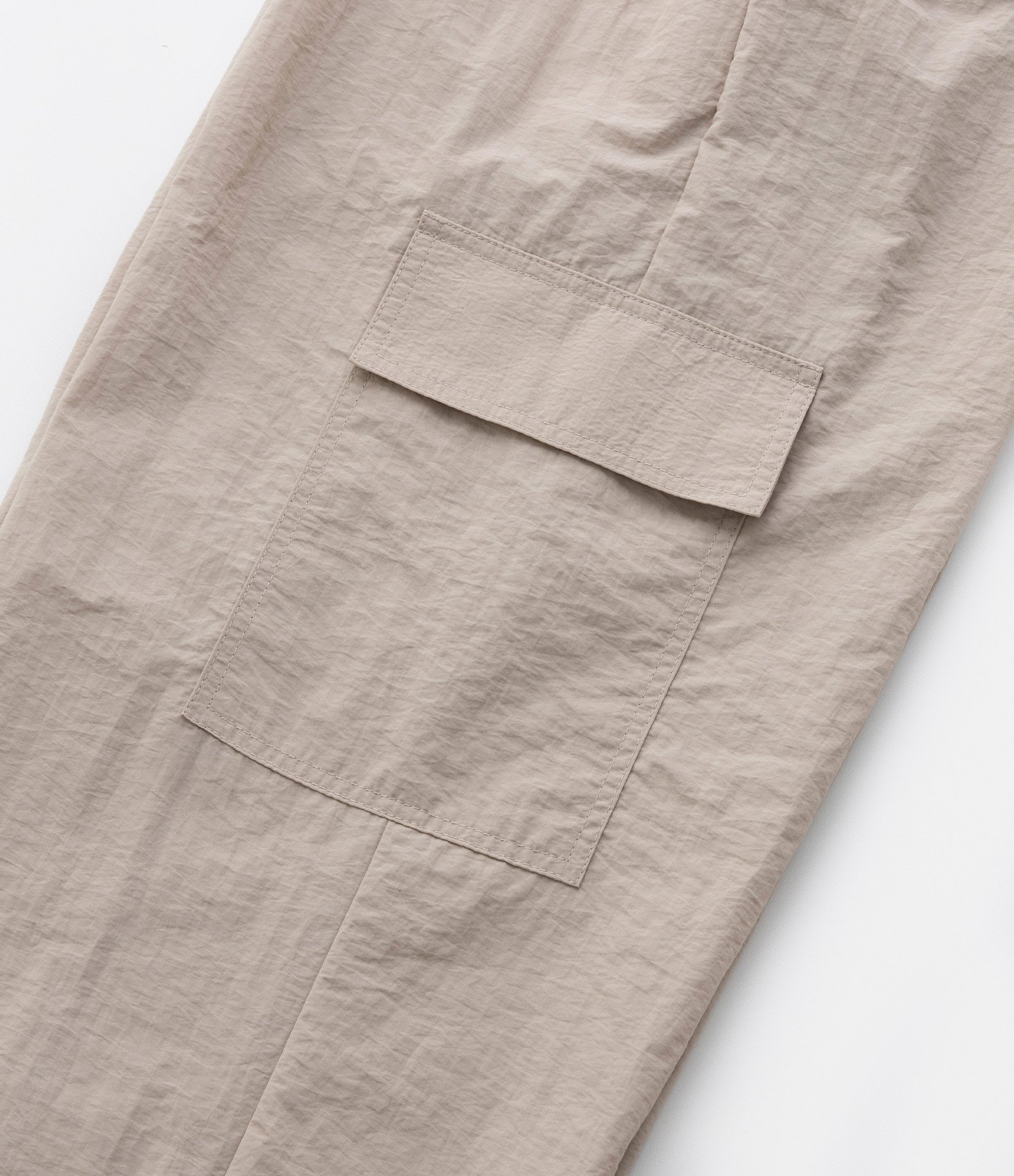 Calça Parachute Infantil com Bolsos - Tam 5 a 14 Anos Bege 4