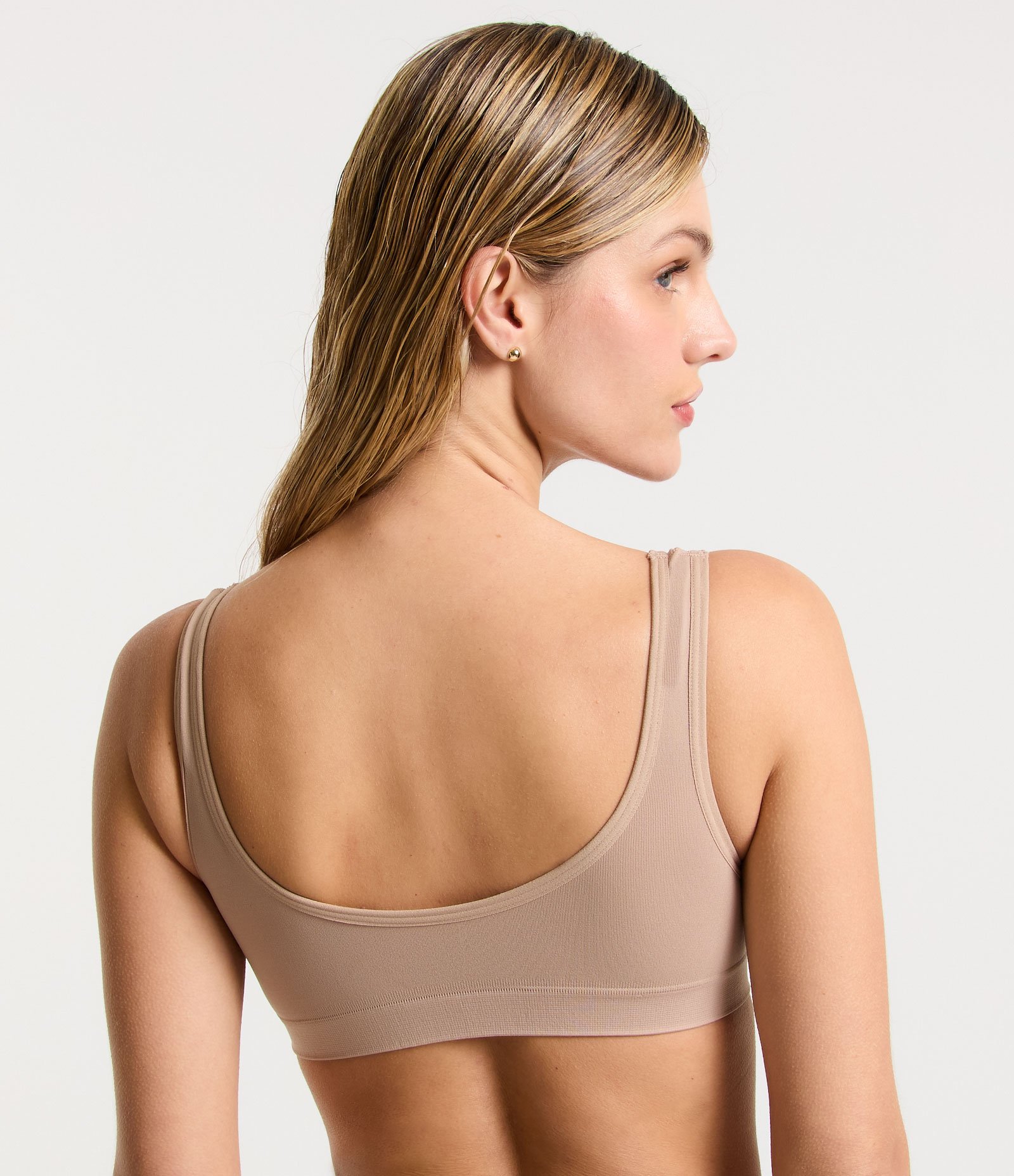 Sutiã em Microfibra com Bojo e sem Costura Trifil Bege 2