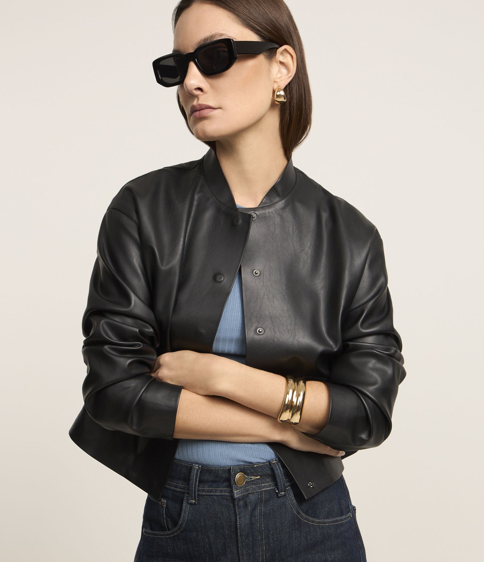 Blusa sem Manga em Ribana com Textura Canelada Azul 4