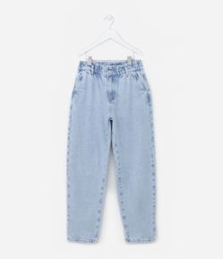 Calça Clochard Infantil em Jeans Marmorizada - Tam 5 a 14 Anos