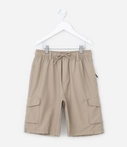 Bermuda Infantil em Ripstop com Bolsos - Tam 5 a 14 Anos