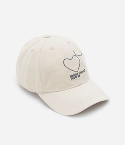 Boné em Sarja com Estampa de Coração Todos Unidos pelo RS