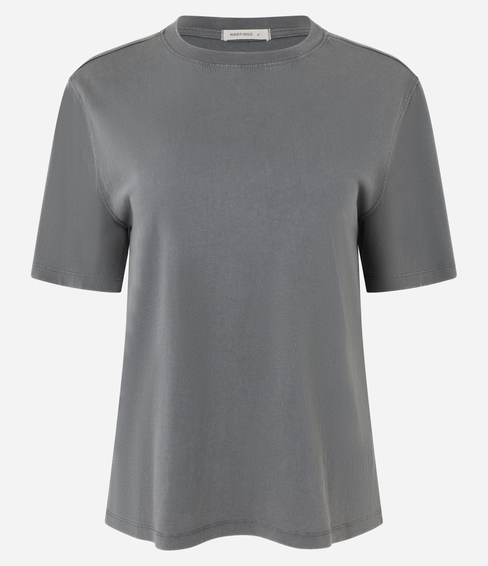 Blusa T-shirt em Algodão com Lavagem Estonada Cinza 5